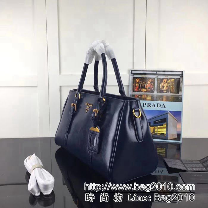 普拉達PRADA原單 2966義大利最新版 原版油蠟皮 手提肩背包 PHY1586